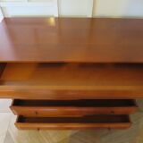 Chest of drawers in solid cherry wood with a curved top - Louis Philippe style - 4 drawers