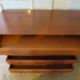 Cherry wood commode - solid wood - with a rounded edge - Louis Philippe - 4 drawers