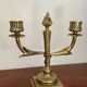 Pair of candle holders in gilded bronze nineteenth century