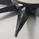 Antique metal star wall mirror black