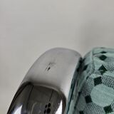 Set of 2 Italian chairs in chrome frame and completely reupholstered