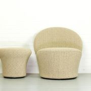F572 lounge chair and mushroom ottoman by Pierre Paulin for Artifort, 1967