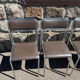 4 modern dining chairs / Chocolate brown upholstery