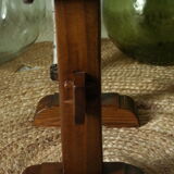 Country stool in ancient solid oak