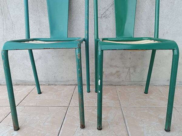 Paire de chaises Tolix de bistrot