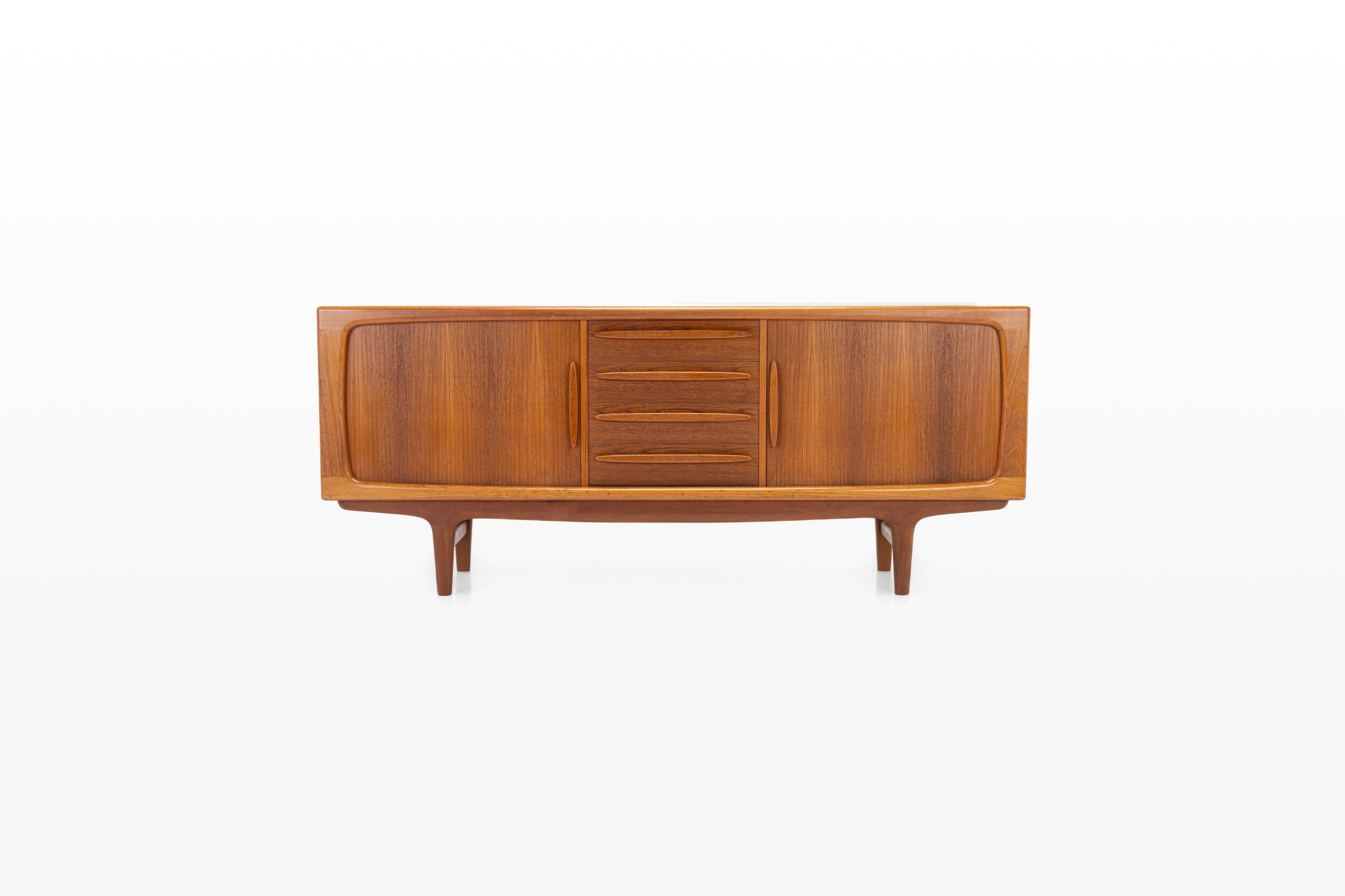 Tambour door sideboard by Johannes Andersen for C.F.C. Silkeborg, Denmark 1960s