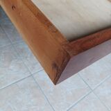 Vintage walnut table with 2 drawers