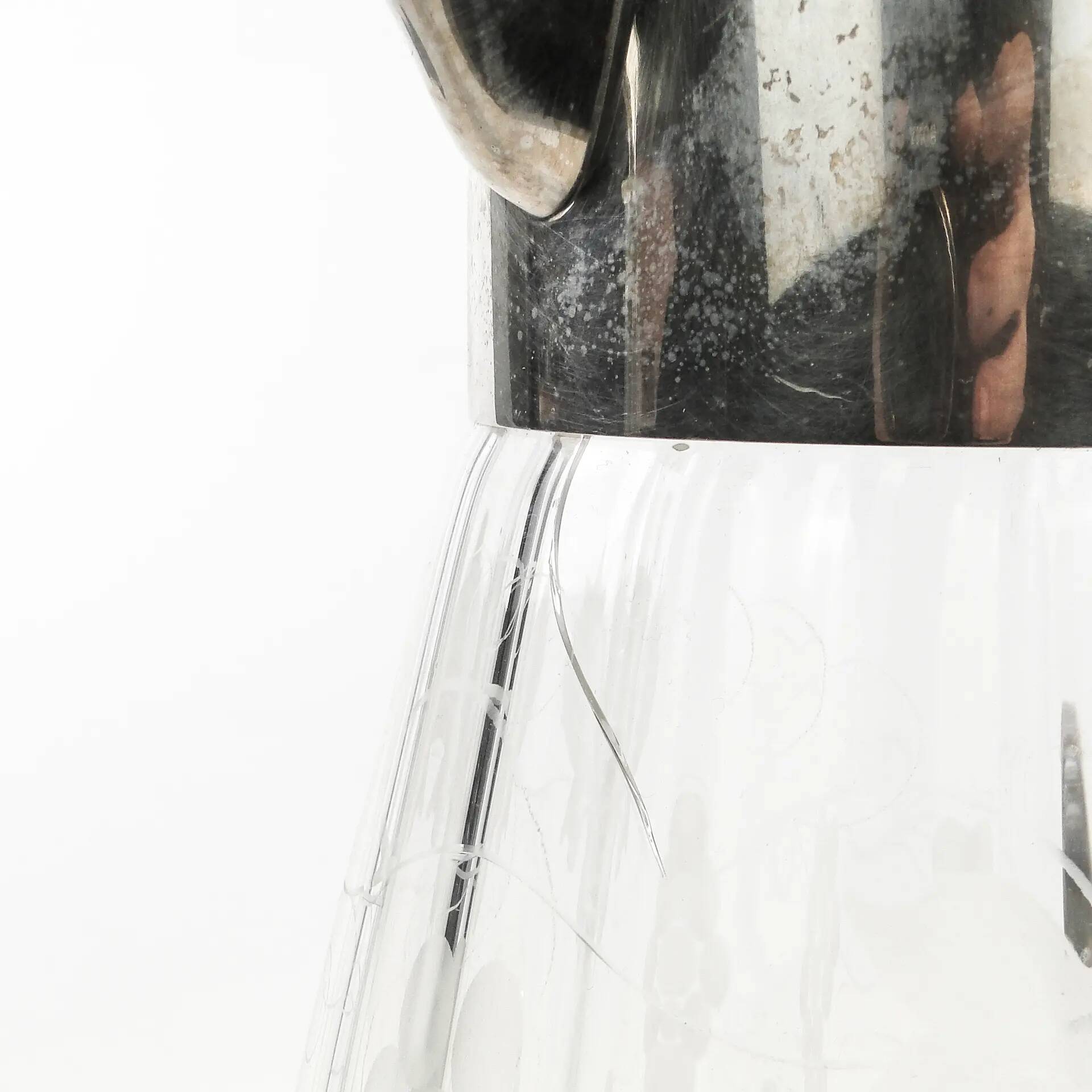 Art Deco wine jug, glass, Germany, 1920s