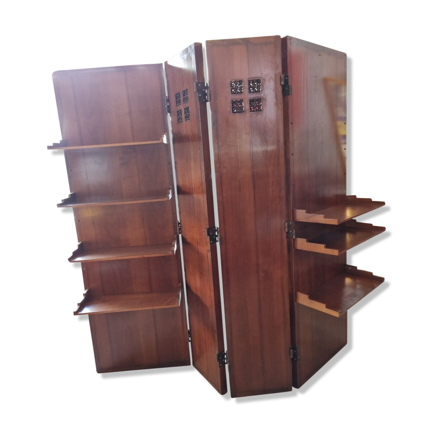 Solid cherry library screen