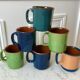Set of 6 cups / mugs in vintage pottery