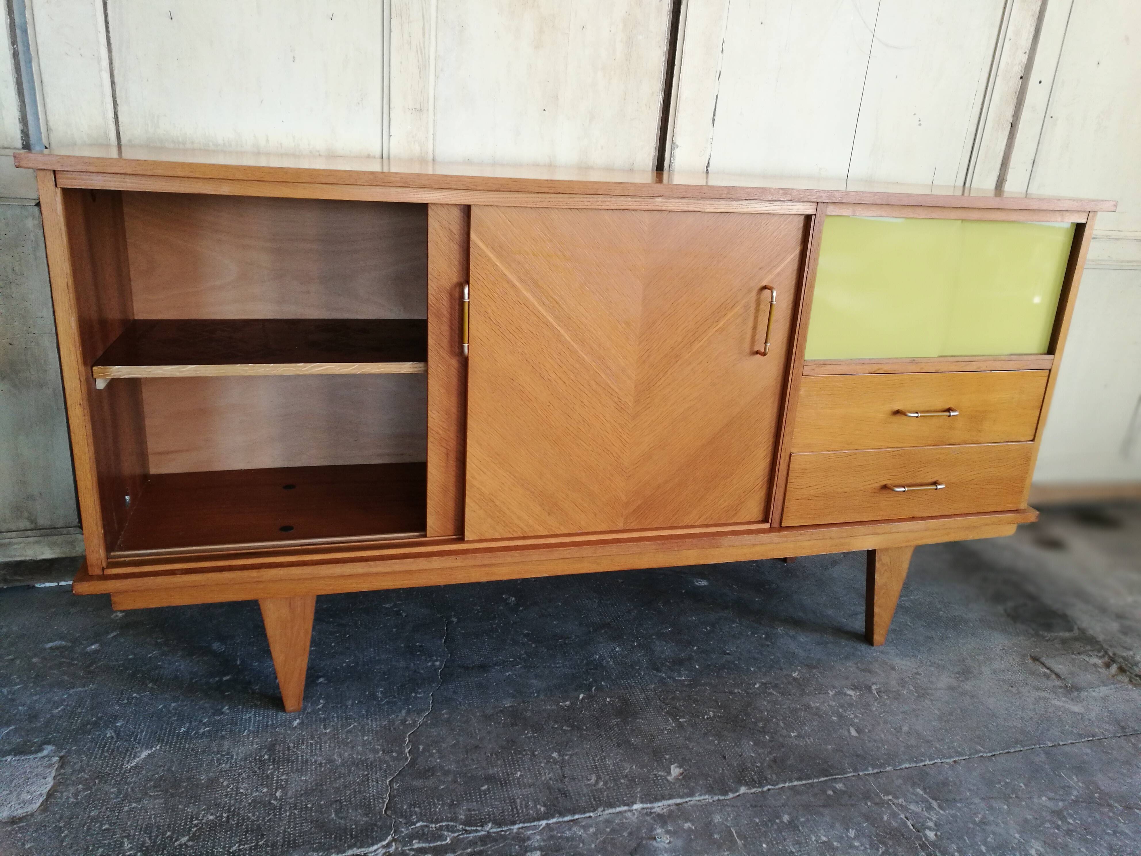 Sideboard vintage of the 50s in light oak