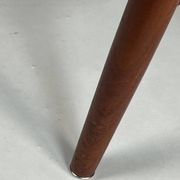 Mid-century teak armchair easy chair reupholstered 60s vintage