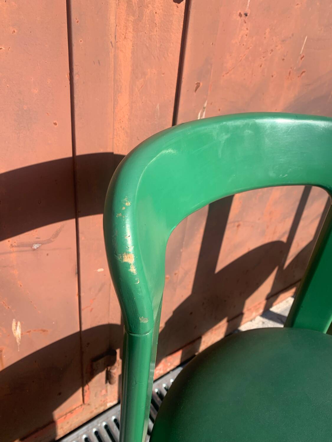 6 Bruno Rey Kush & co Green Stackable Chairs Circa 1970