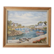 Oil Painting on Canvas Marine - Landscape Brittany - Doelan Signed J Courbon