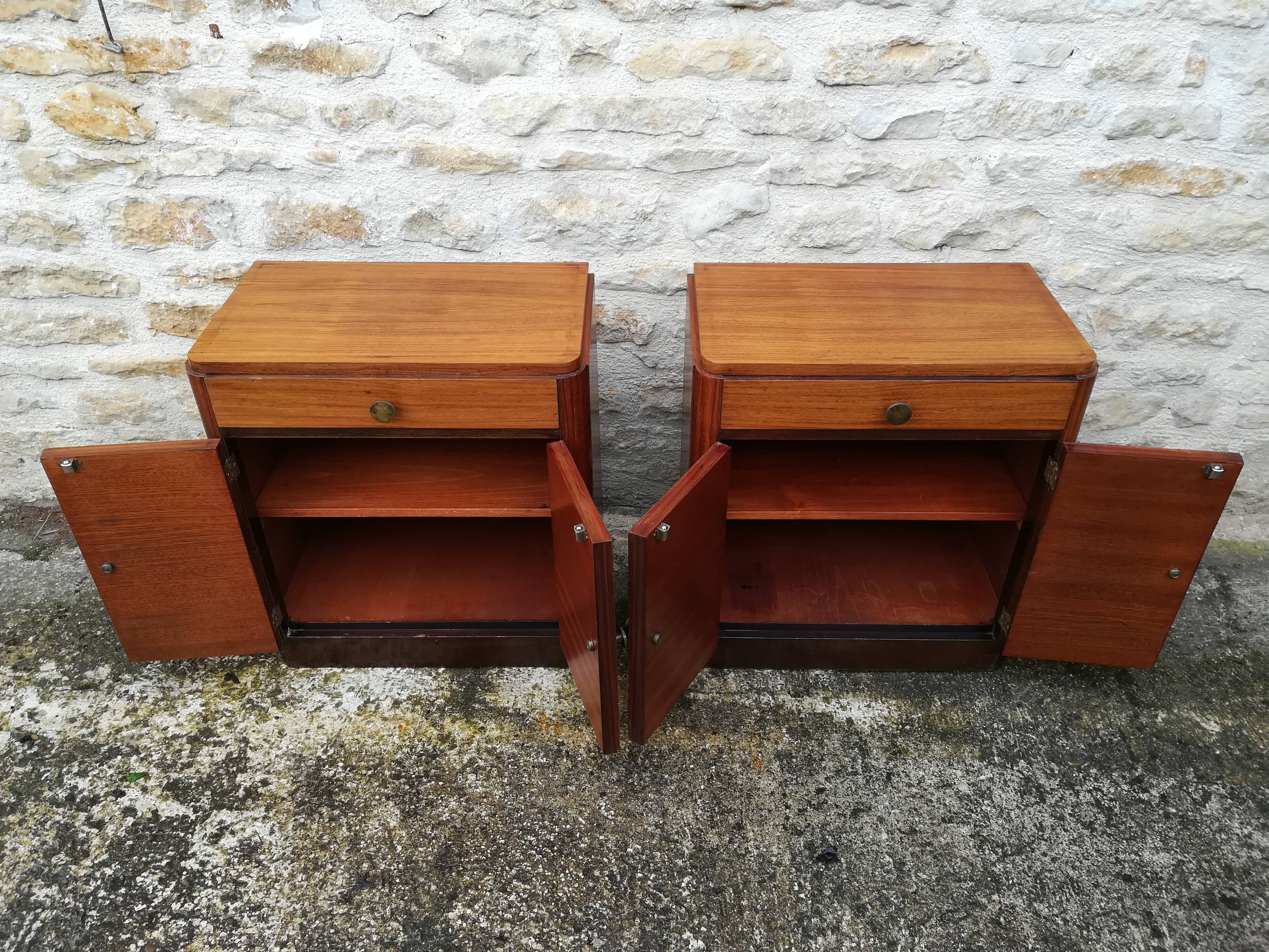 Pair of art deco night tables
