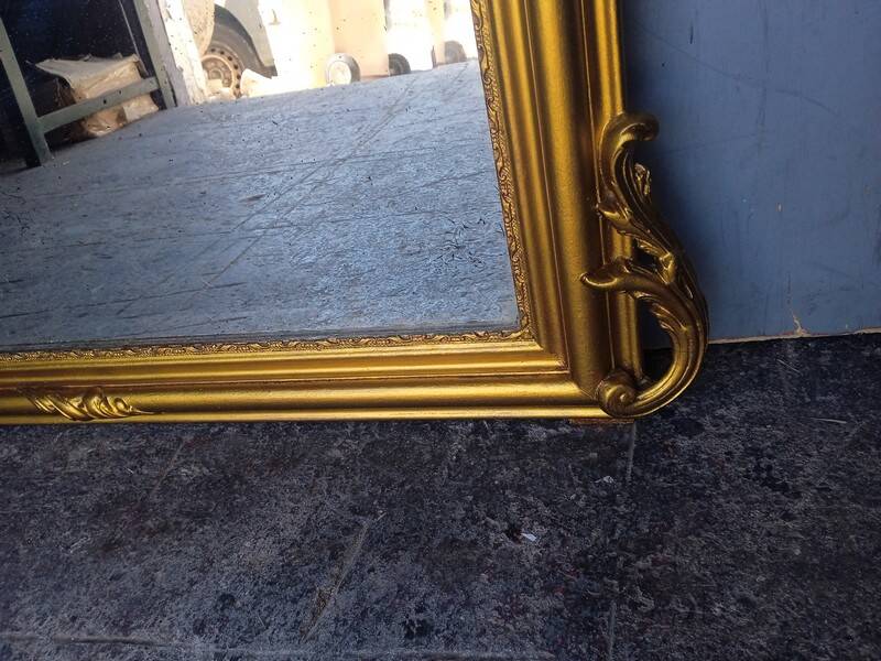 Miroir Louis XV bois doré ep XIX em - 144 cm