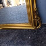 Miroir Louis XV bois doré ep XIX em - 144 cm