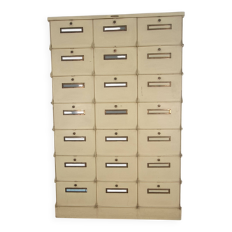 21-flap metal filing cabinet