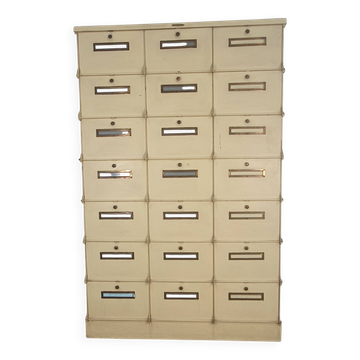 21-flap metal filing cabinet