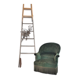 Fauteuil crapaud vert