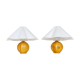Sculptural modern table lamps from the mid-century in solid pine, Sweden, 1970s.