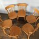 Ensemble de 6 chaises Baumann bistrot en bois clair