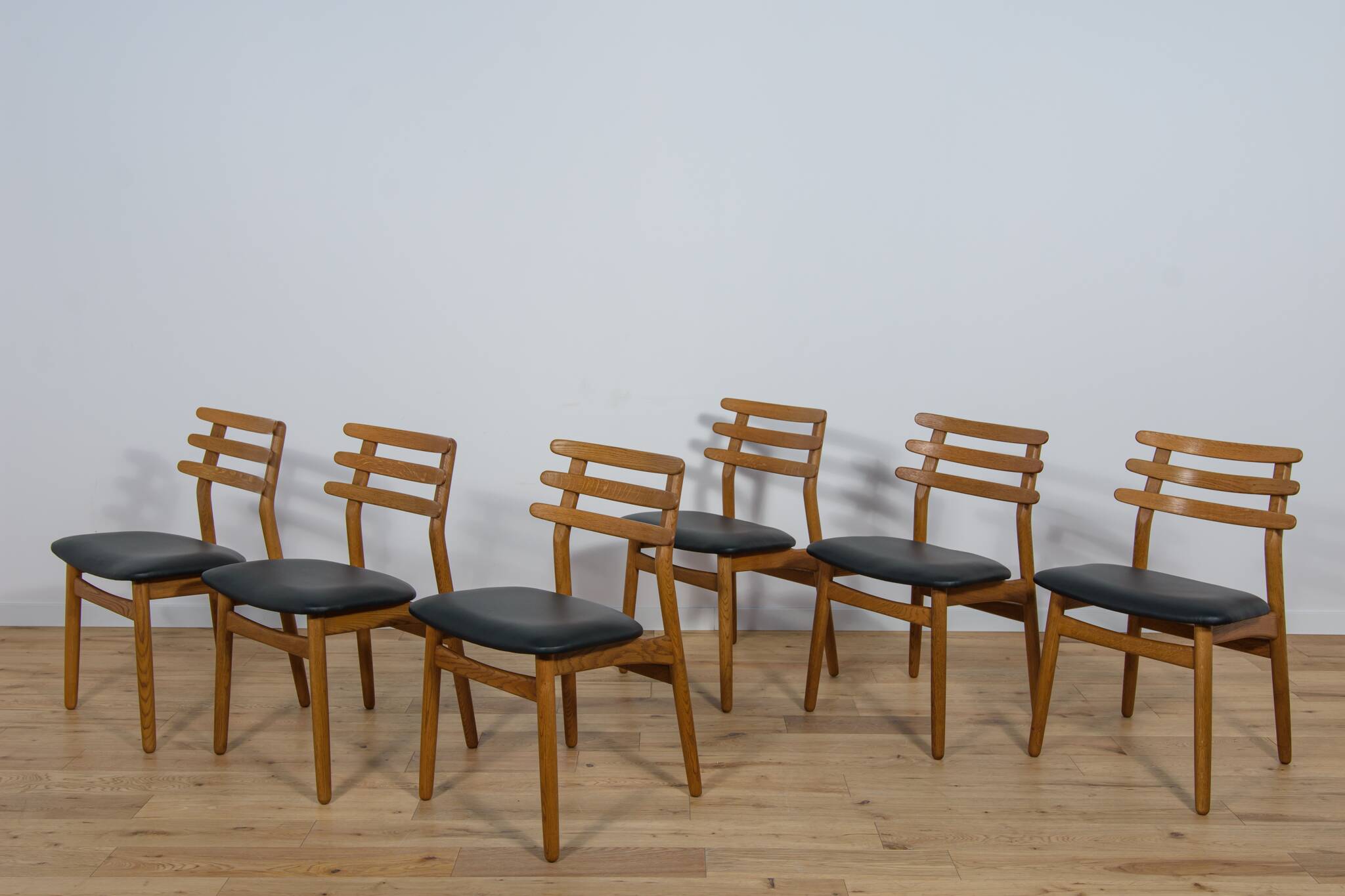 Mid-Century Oak Dining Chairs by Poul Volther for FDB Mobler , Denmark, 1960s Set of 6