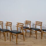 Mid-Century Oak Dining Chairs by Poul Volther for FDB Mobler , Denmark, 1960s Set of 6