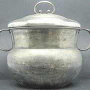 Punch bowl, Art Deco, silver-plated brass, Germany, 1930s