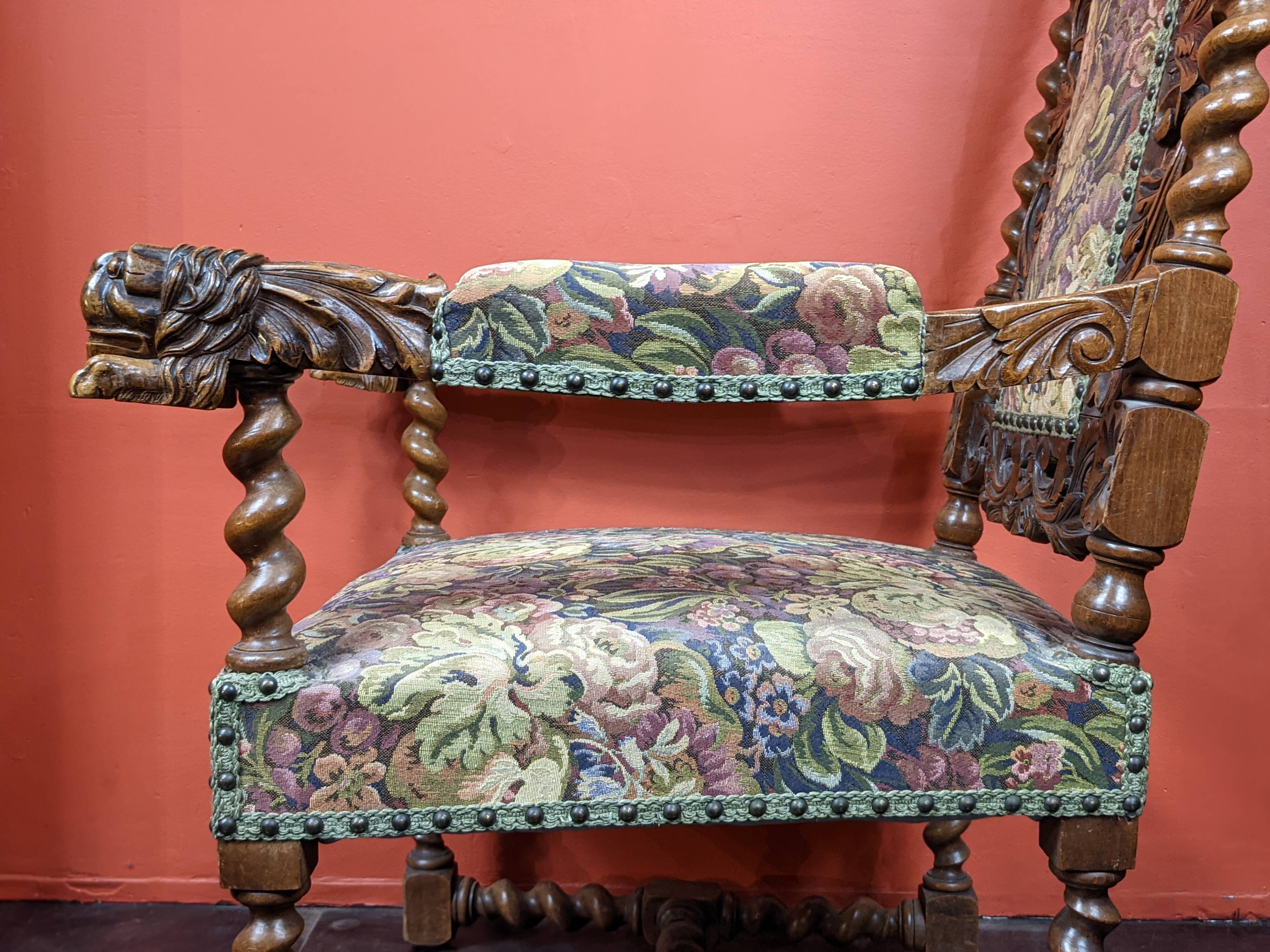 Neo-baroque armchair, circa 1880