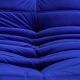 Togo living room set in blue velvet by Michel Ducaroy for Ligne Roset, 1979, set of 5