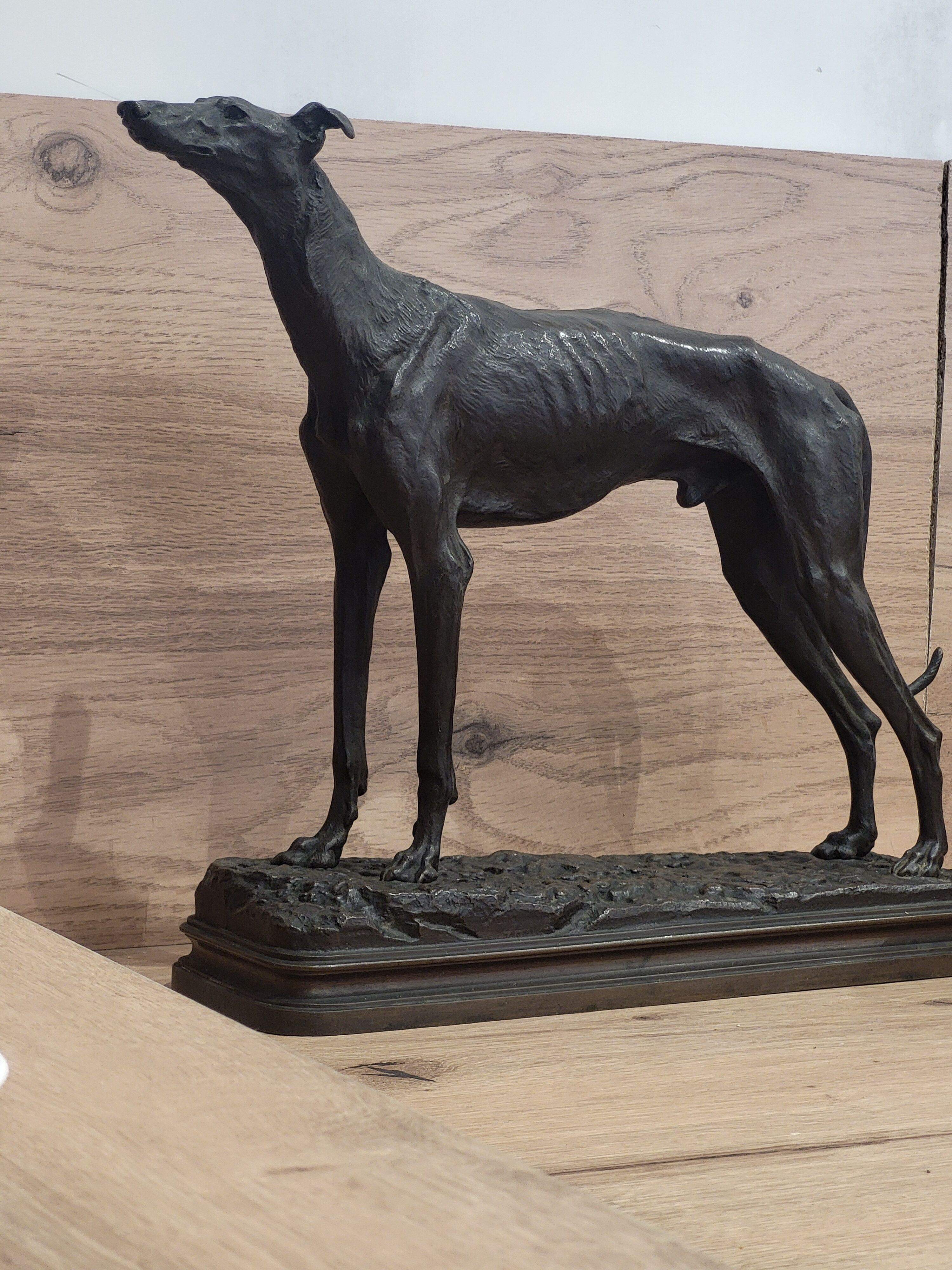Bronze sculpture of a Greyhound