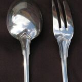 Christofle serving cutlery (fork / spoon) vendôme shell