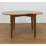Table d'appoint haricot bois pied compas, années 50