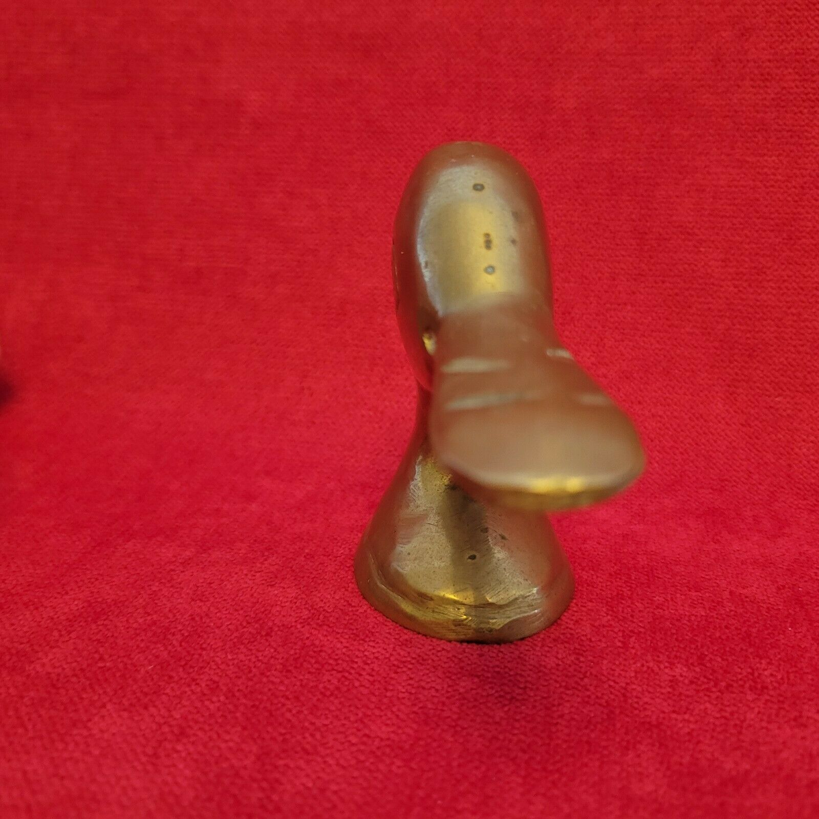 Straw hook wall in brass / gold metal carved duck head