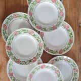 Set of 8 vintage earthenware plates