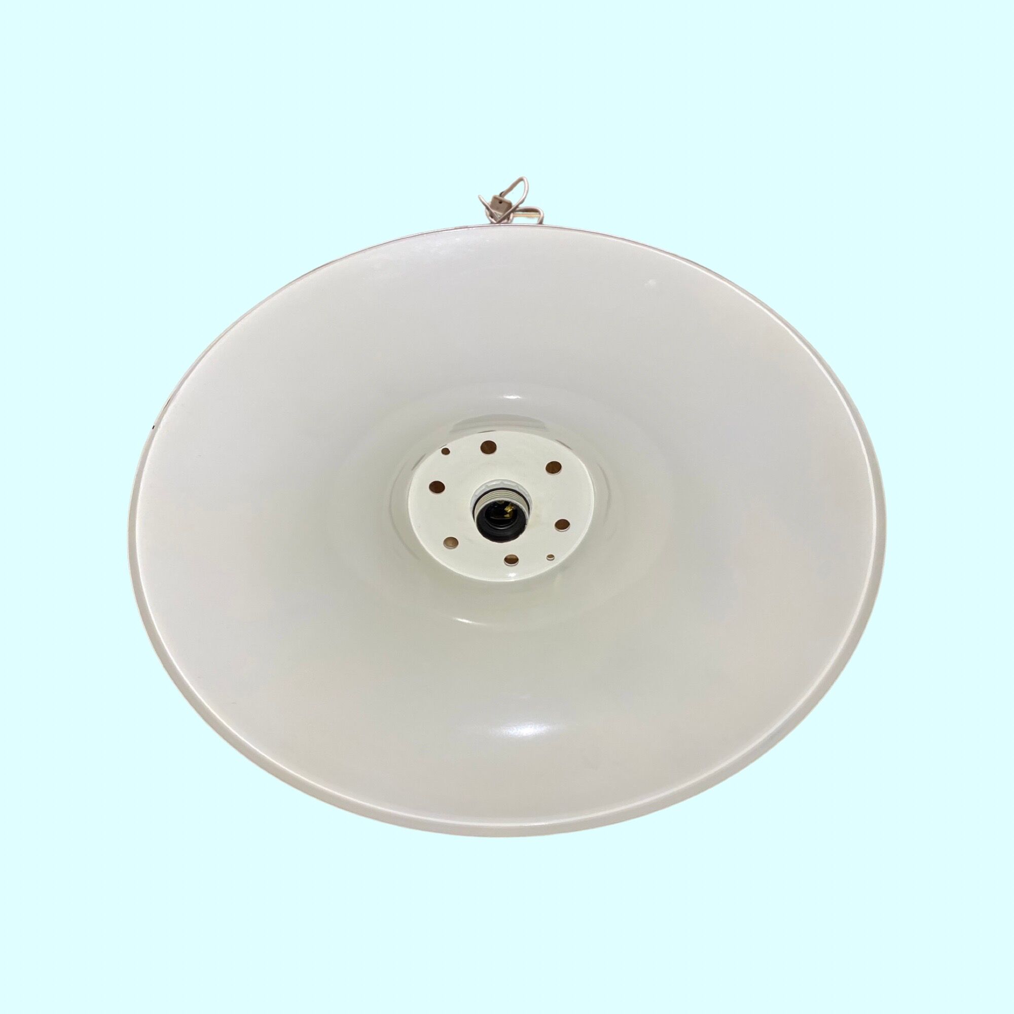 Danish Vintage Hanging Light 1970s | Mid Century Scandinavian Modern Lighting | White Retro Pendant