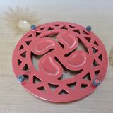 Basque cross trivet in red cast iron 1970