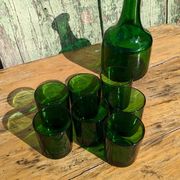 Vintage glass and carafe service