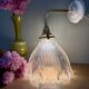 Elbow wall lamp with vintage holophane glass shade