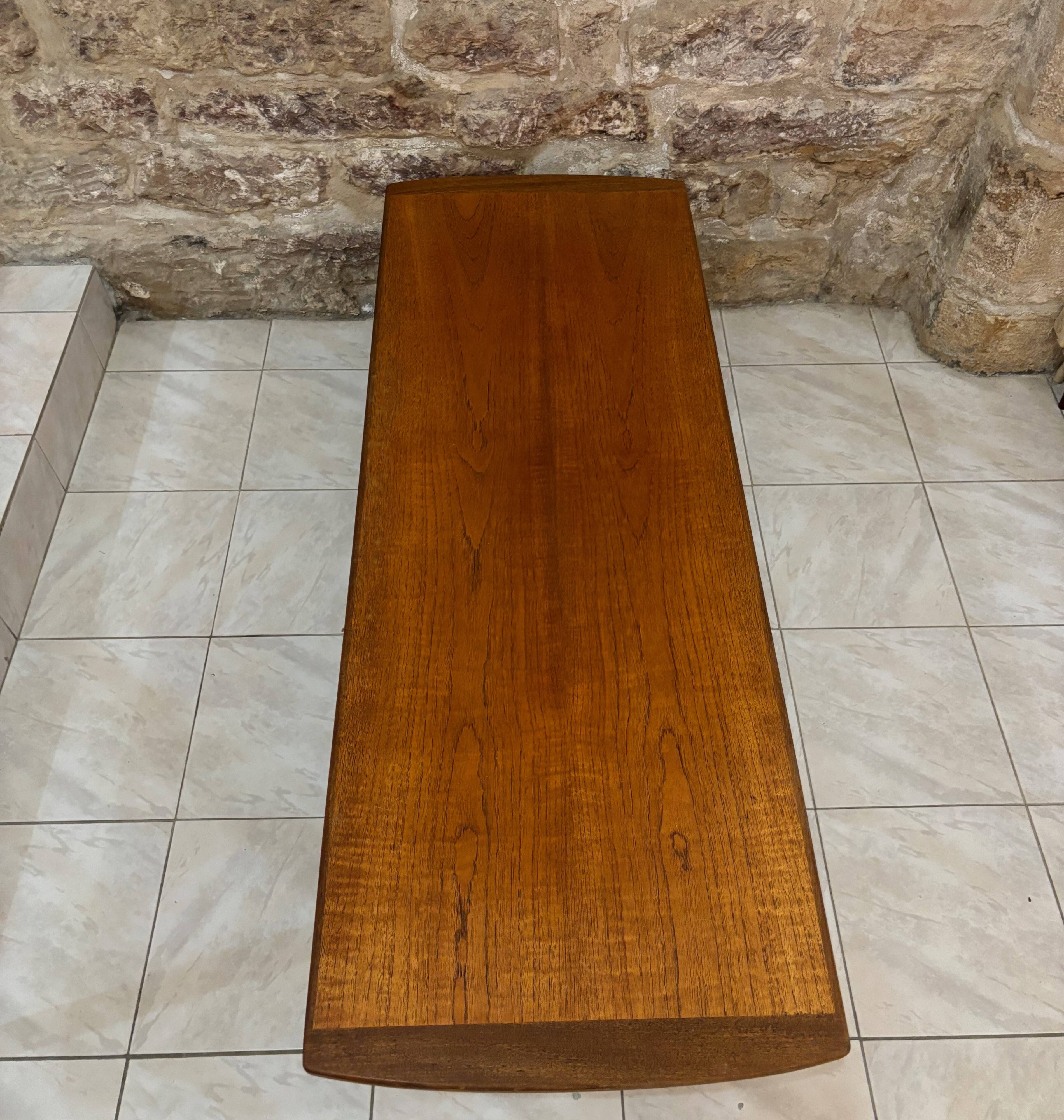 Large Scandinavian teak coffee table