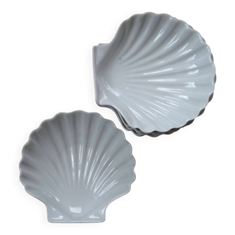 Set of 6 French Vintage Tradition White Coquille St Jacques Serving Dishes