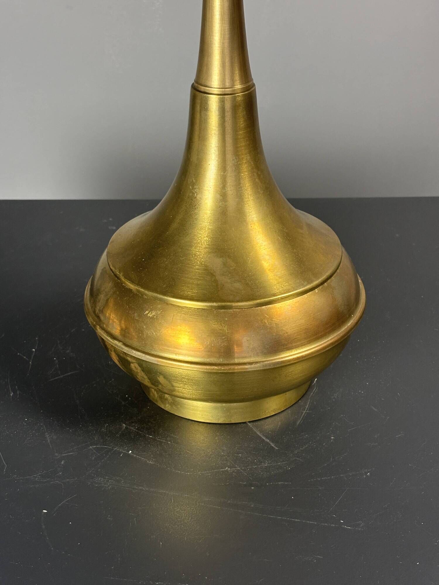 Midcentury Italian modernist brass dome mushroom table lamp, 1960s