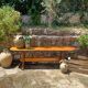 Wooden farm bench