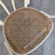 Vintage Thonet Style Dining Chair: White Beech Bentwood Cane Seat