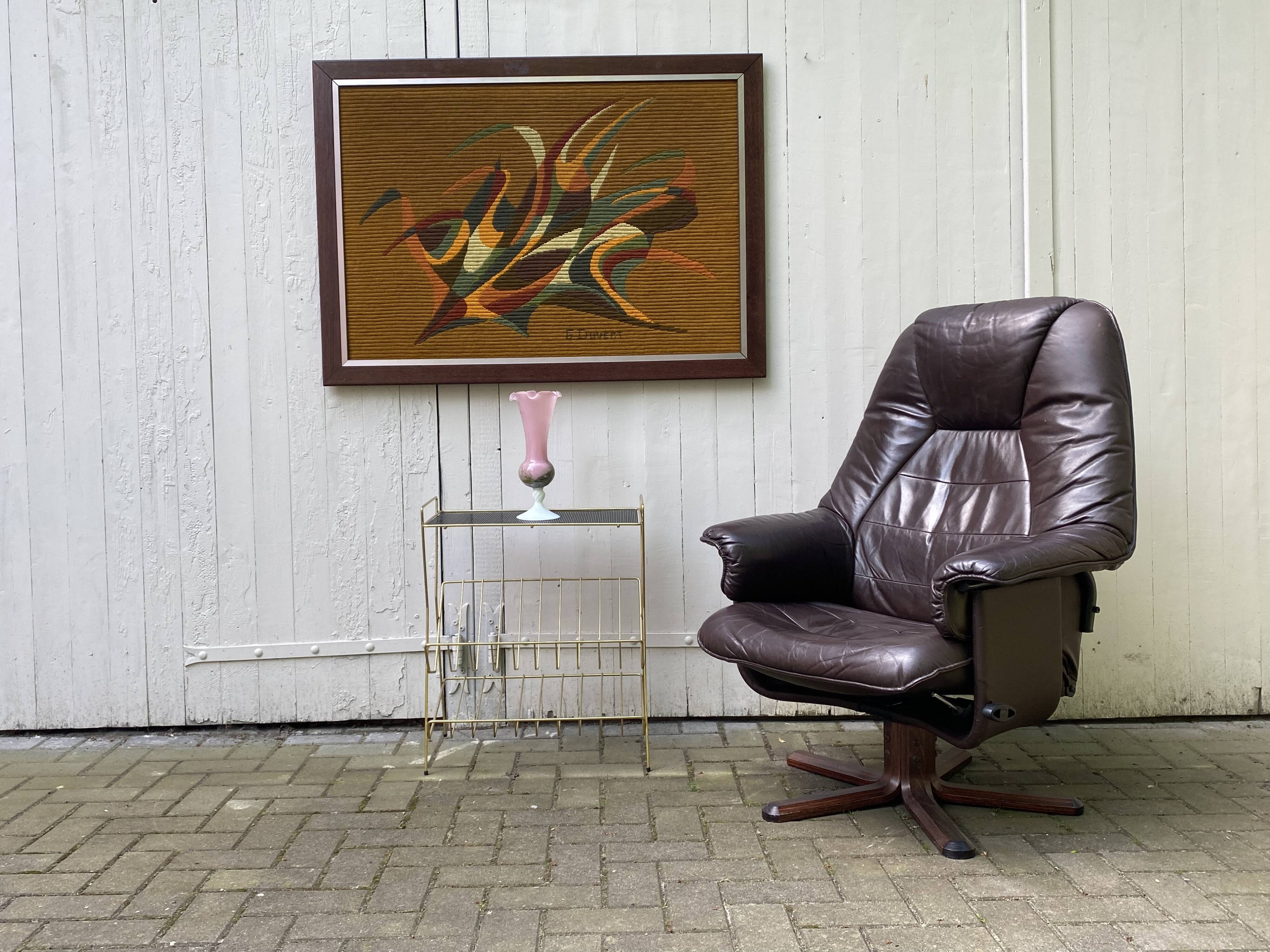 Vintage swivel armchair Unico 1970s