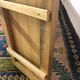 Solid oak table with extension cords