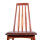 6 Danish chairs in teak and new leather, model "Eva" by Niels Koefoed.