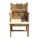 Fauteuil, chayère ou trône en bois, début 19ème siècle.