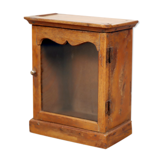 Wall display case - old Burmese teak clock box